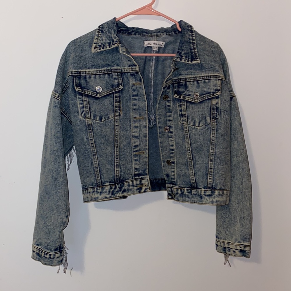 Sequin fringe denim jacket - Picture 3 of 3